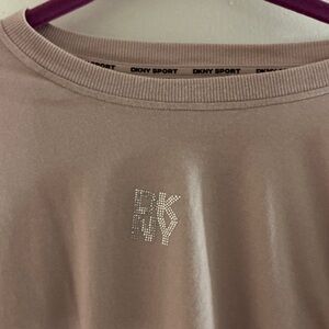 DKNY Sport Blush Tee with Logo